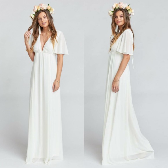 Show Me Your MuMu Dresses & Skirts - SMYMM Faye Flutter Maxi Dress Wedding Cake Size XL